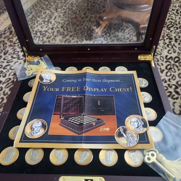 PCS Stamps and Coin Platinum and Gold Highlighted US President Dollars 38 Coins - Picture 4 of 10